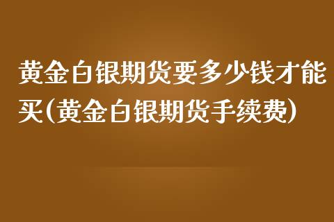 黄金白银期货要多少钱才能买(黄金白银期货手续费)_https://www.dai-osaka.com_国内期货_第1张