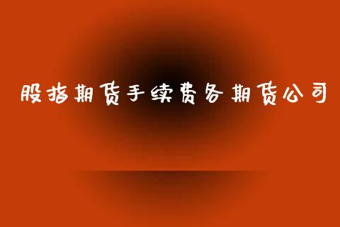 股指期货手续费各期货公司_https://www.dai-osaka.com_黄金期货_第1张