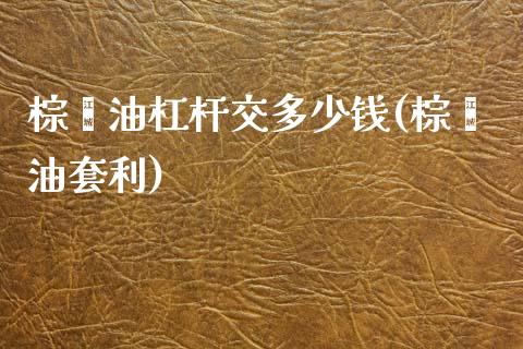 棕榈油杠杆交多少钱(棕榈油套利)_https://www.dai-osaka.com_外盘期货_第1张