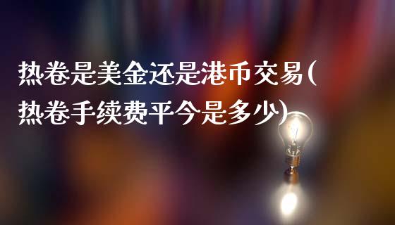 热卷是美金还是港币交易(热卷手续费平今是多少)_https://www.dai-osaka.com_原油期货_第1张