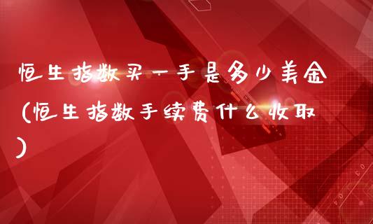 恒生指数买一手是多少美金(恒生指数手续费什么收取)_https://www.dai-osaka.com_国内期货_第1张