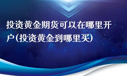 投资黄金期货可以在哪里开户(投资黄金到哪里买)_https://www.dai-osaka.com_外汇资讯_第1张