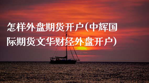 怎样外盘期货开户(中辉国际期货文华财经外盘开户)_https://www.dai-osaka.com_外汇资讯_第1张