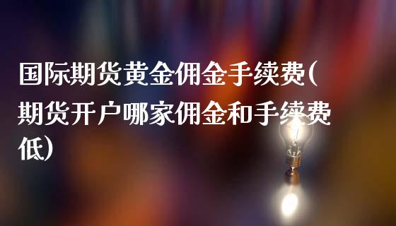 国际期货黄金佣金手续费(期货开户哪家佣金和手续费低)_https://www.dai-osaka.com_外汇资讯_第1张