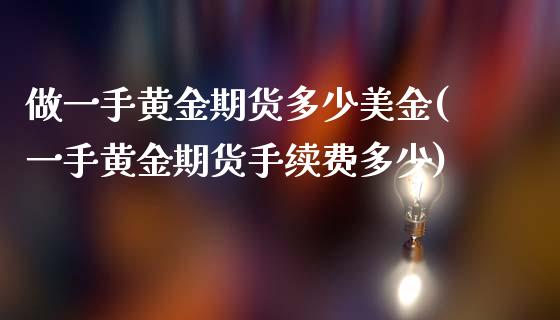 做一手黄金期货多少美金(一手黄金期货手续费多少)_https://www.dai-osaka.com_恒生指数_第1张