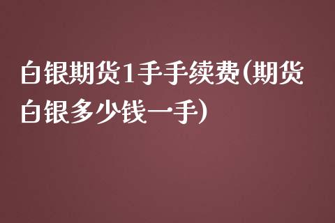 白银期货1手手续费(期货白银多少钱一手)_https://www.dai-osaka.com_外汇资讯_第1张