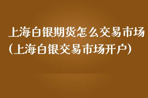 上海白银期货怎么交易市场(上海白银交易市场开户)_https://www.dai-osaka.com_股指期货_第1张