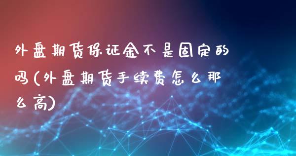 外盘期货保证金不是固定的吗(外盘期货手续费怎么那么高)_https://www.dai-osaka.com_股指期货_第1张