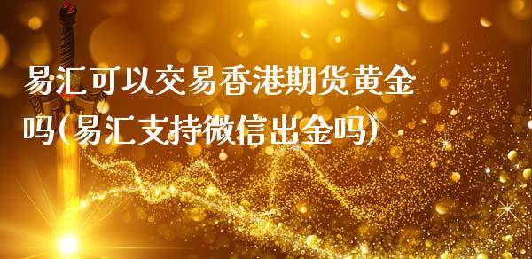 易汇可以交易香港期货黄金吗(易汇支持微信出金吗)_https://www.dai-osaka.com_股指期货_第1张