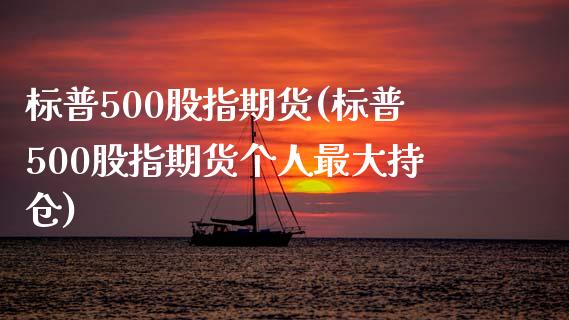 标普500股指期货(标普500股指期货个人最大持仓)_https://www.dai-osaka.com_股指期货_第1张