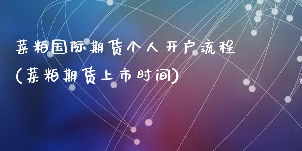 菜粕国际期货个人开户流程(菜粕期货上市时间)_https://www.dai-osaka.com_原油期货_第1张