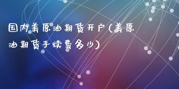 国内美原油期货开户(美原油期货手续费多少)_https://www.dai-osaka.com_恒生指数_第1张