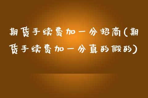 期货手续费加一分招商(期货手续费加一分真的假的)_https://www.dai-osaka.com_股票资讯_第1张