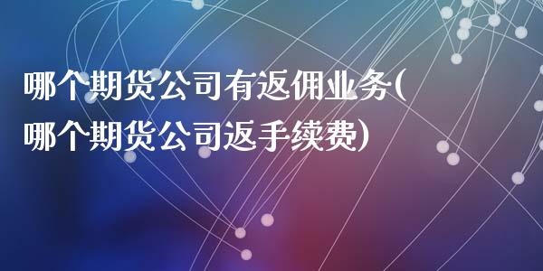 哪个期货公司有返佣业务(哪个期货公司返手续费)_https://www.dai-osaka.com_国内期货_第1张