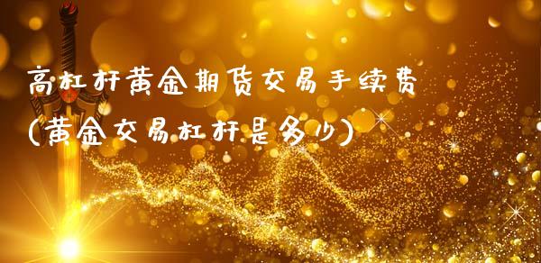 高杠杆黄金期货交易手续费(黄金交易杠杆是多少)_https://www.dai-osaka.com_外汇资讯_第1张