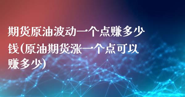 期货原油波动一个点赚多少钱(原油期货涨一个点可以赚多少)_https://www.dai-osaka.com_股指期货_第1张