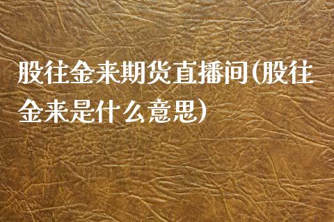 股往金来期货直播间(股往金来是什么意思)_https://www.dai-osaka.com_原油期货_第1张