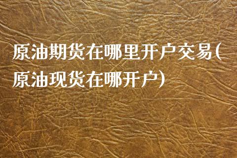 原油期货在哪里开户交易(原油现货在哪开户)_https://www.dai-osaka.com_外盘期货_第1张