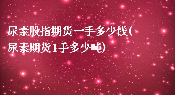 尿素股指期货一手多少钱(尿素期货1手多少吨)_https://www.dai-osaka.com_国内期货_第1张