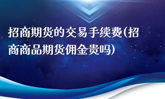 招商期货的交易手续费(招商商品期货佣金贵吗)_https://www.dai-osaka.com_外盘期货_第1张