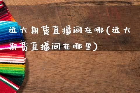 远大期货直播间在哪(远大期货直播间在哪里)_https://www.dai-osaka.com_外盘期货_第1张